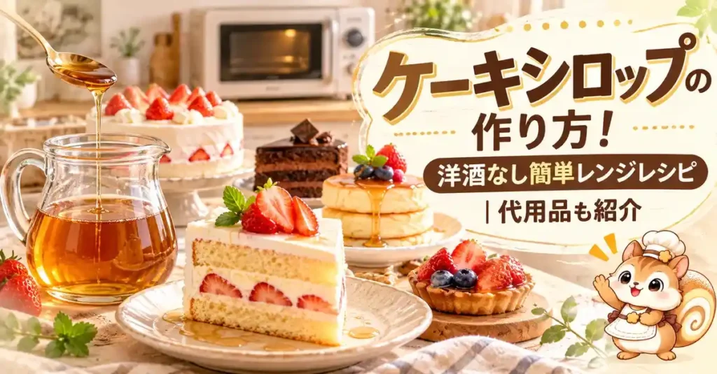 ケーキシロップの作り方！洋酒なし簡単レンジレシピ｜代用品も紹介