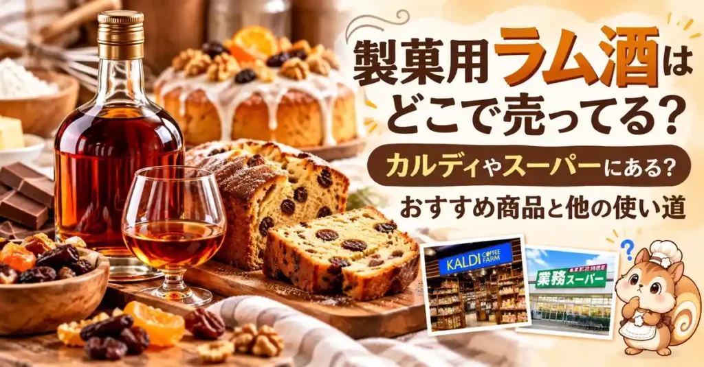 製菓用ラム酒はどこで売ってる？カルディやスーパーにある？おすすめ商品と他の使い道